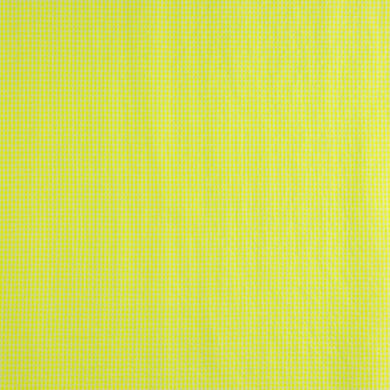 Popelina Seersucker Mini Xadrez Amarelo Fluorescente - Ribes y Casals