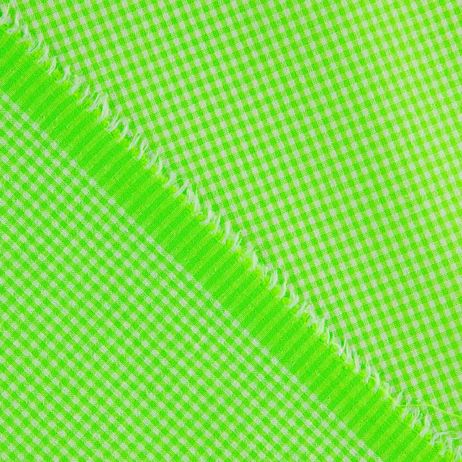 Popelina Seersucker Mini Xadrez Verde Fluorescente - Ribes y Casals