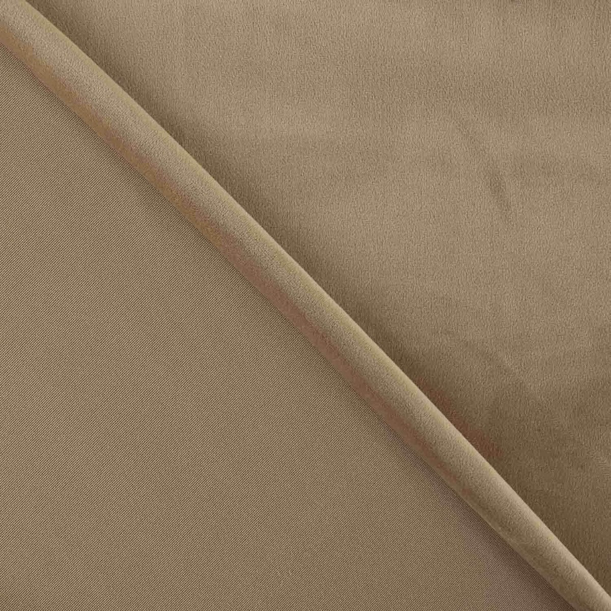 Malha de Veludo Bielástico Castanho Suave - Ribes y Casals