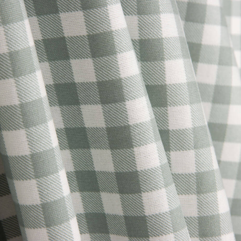 Camisola Fina com Xadrez Vichy Verde Salvia - Ribes y Casals
