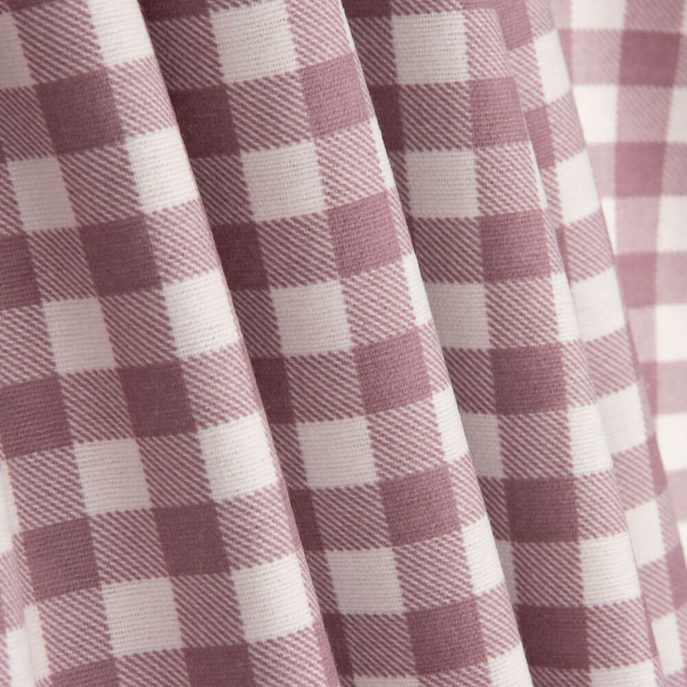 Camisola Fina com Xadrez Vichy Malva - Ribes y Casals