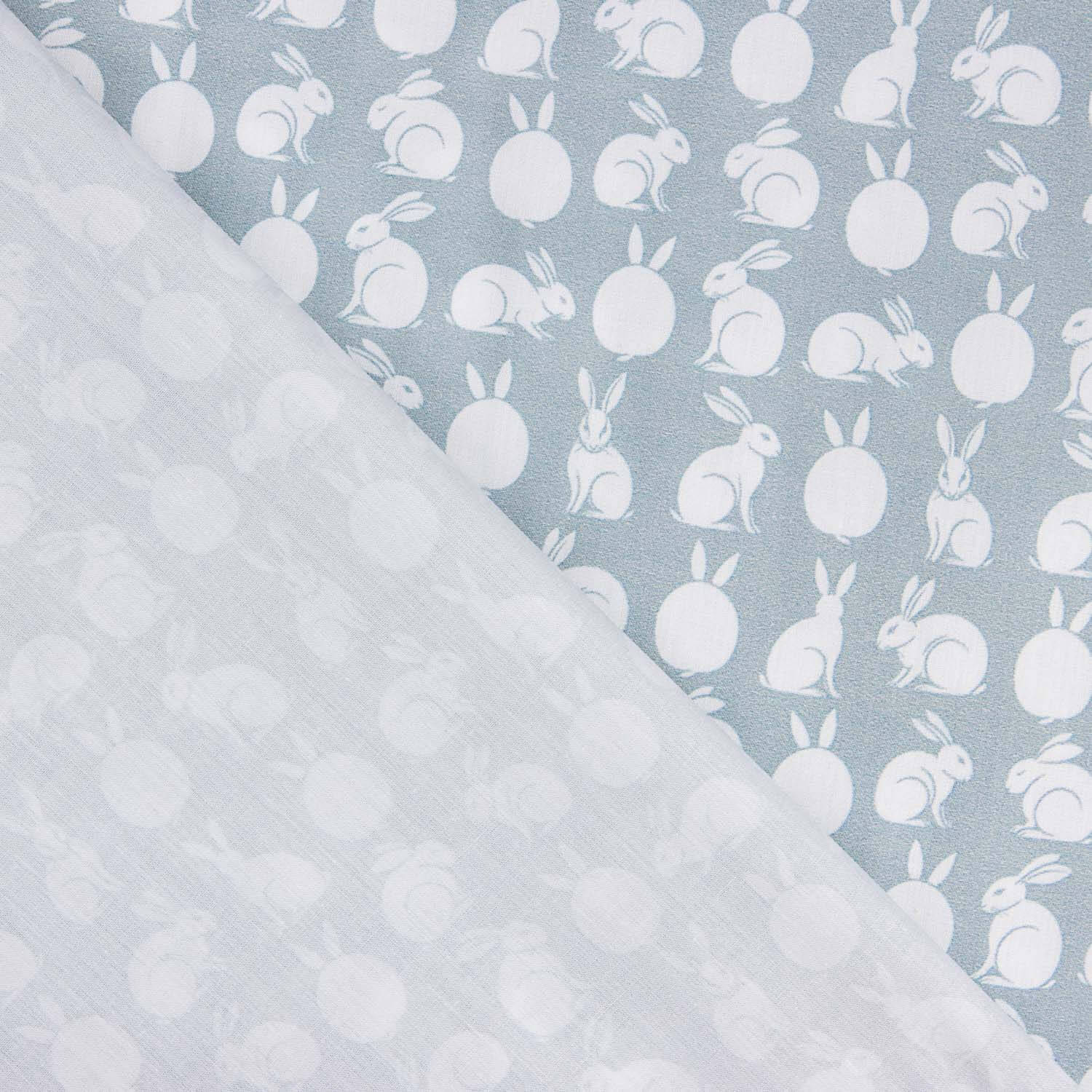 Percal estampado Rabbit Aqua - Ribes y Casals