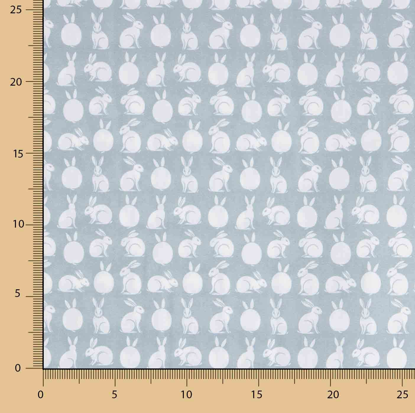 Percal estampado Rabbit Aqua - Ribes y Casals