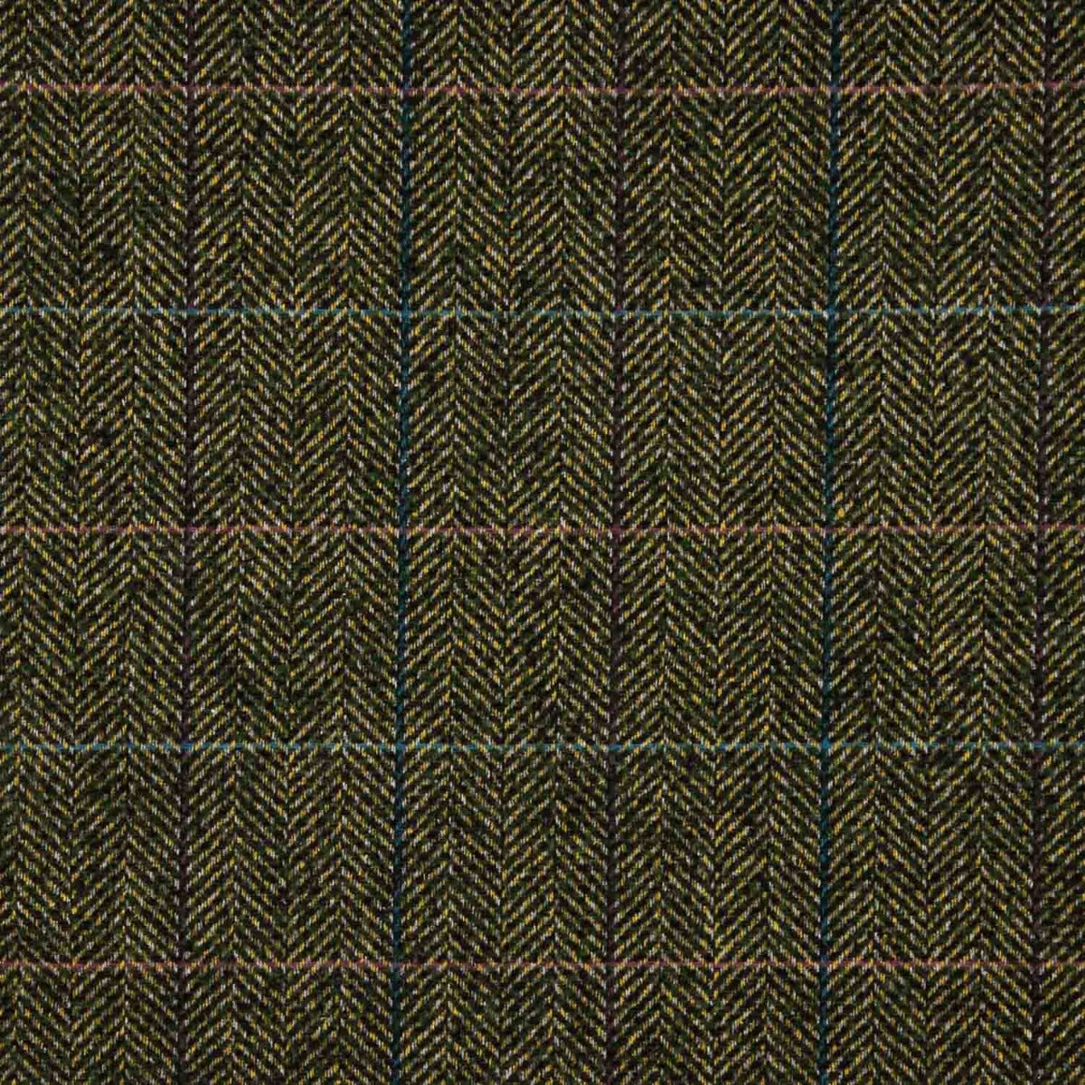 Tecido de Casaco Espiga Verde Garrafa - Ribes y Casals