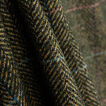 Tecido de Casaco Espiga Verde Garrafa - Ribes y Casals