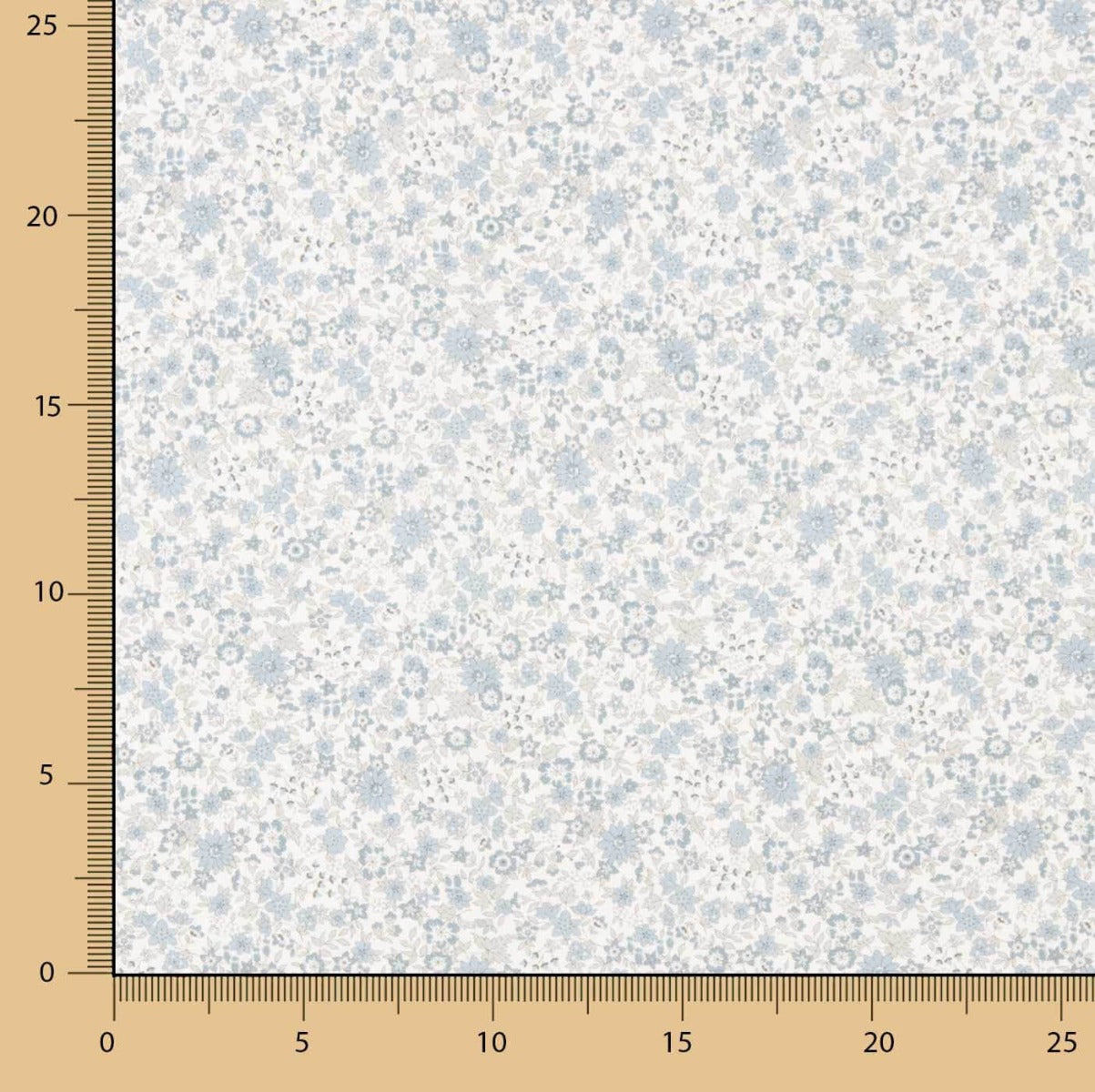 Batista de Algodão Névoa Floral - Ribes y Casals