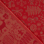 Lona Jacquard Natal Lurex Vermelha - Ribes y Casals