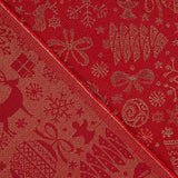 Lona Jacquard Natal Lurex Vermelha - Ribes y Casals