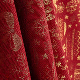 Lona Jacquard Natal Lurex Vermelha - Ribes y Casals