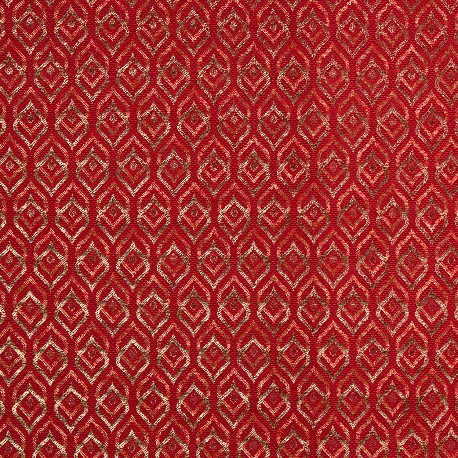 Lona Jacquard Lágrima Lurex Vermelho - Ribes y Casals