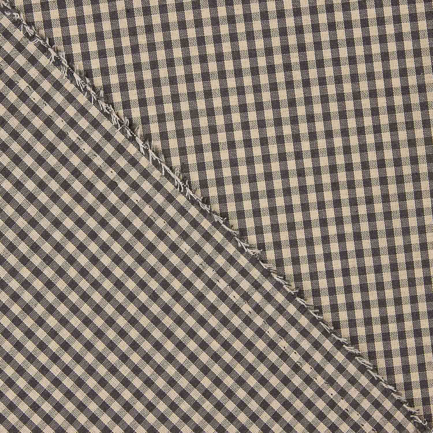 Algodão Vichy Cinza Escuro-Camel - Ribes y Casals