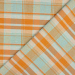 Lona Fina xadrez Laranja e Menta - Ribes y Casals