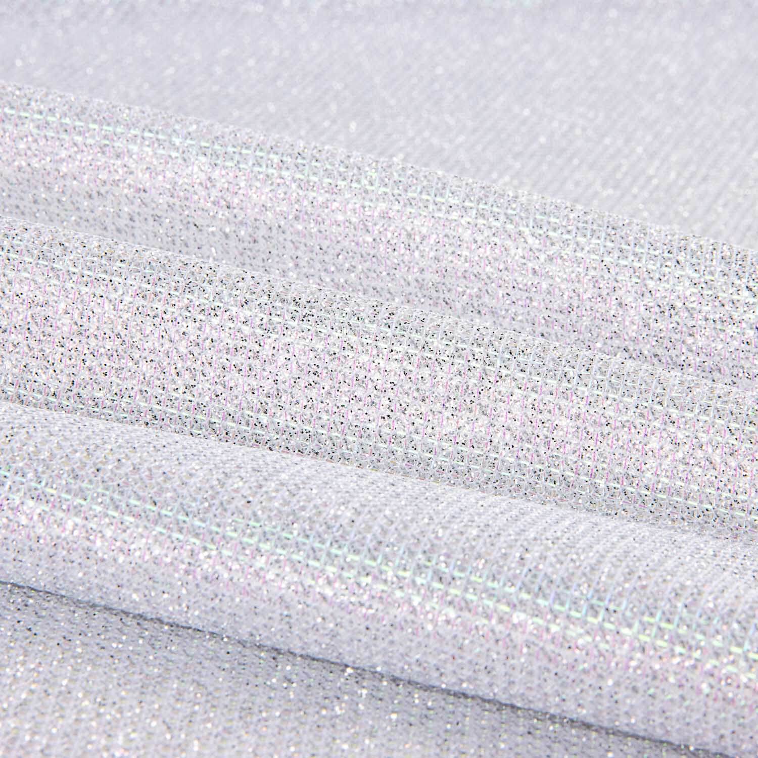 Ponto Glitter Melody Prata Branca - Ribes y Casals