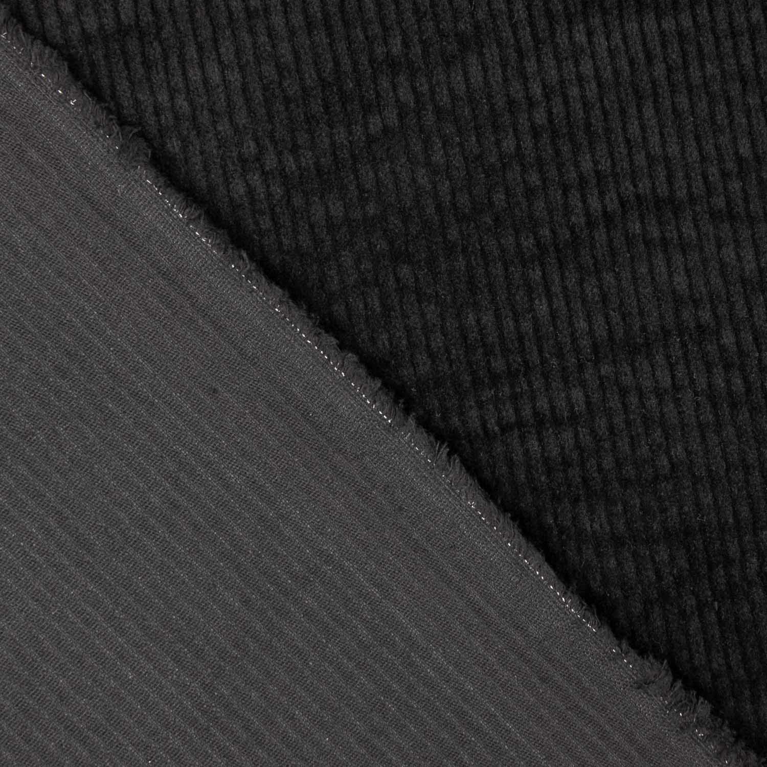 Veludo Cotelê Spandex Preto - Ribes y Casals