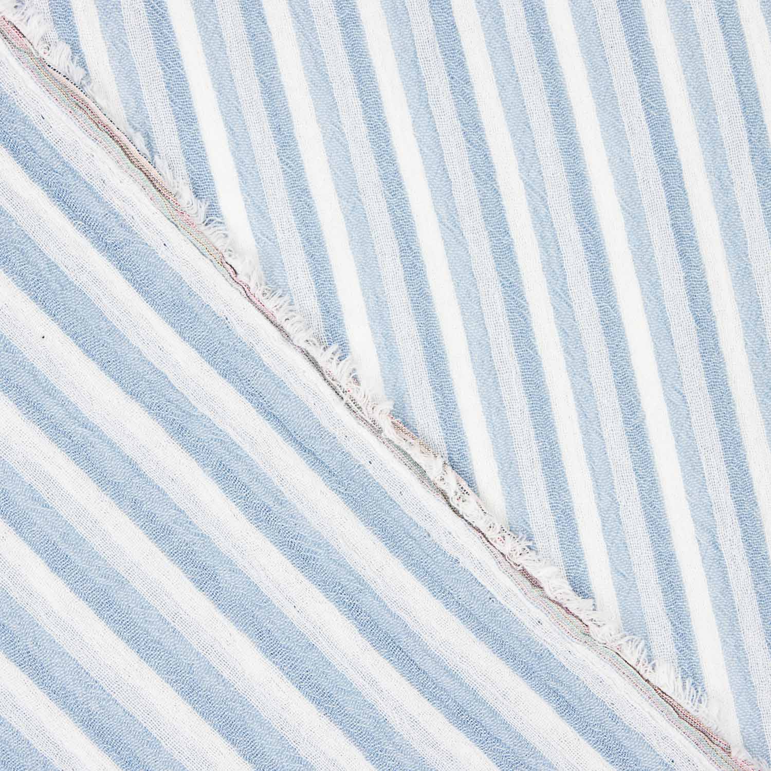 Bambula Algodão Listras Azuis e Brancas - Ribes y Casals