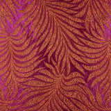 Brocado Lurex Folhas Roxo e Vermelho - Ribes y Casals