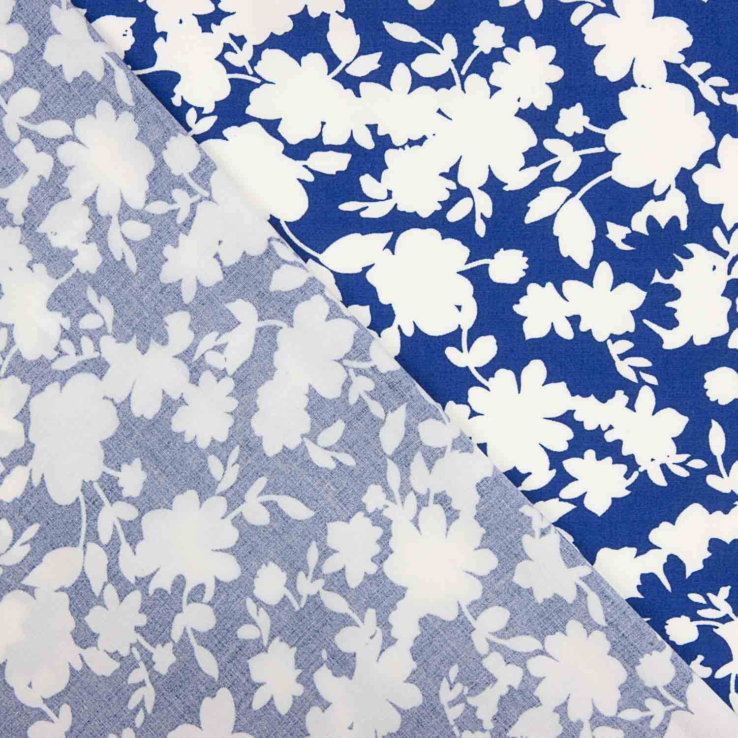 Viscose estampada floral azul - Ribes y Casals
