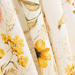 Algodão Bordado e Estampado Digital Floral Amarelo - Ribes y Casals