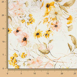 Algodão Bordado e Estampado Digital Floral Amarelo - Ribes y Casals