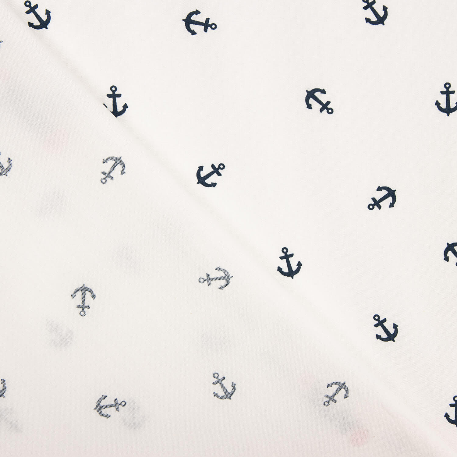 Popeline de algodão estampado com âncoras marinhas - Ribes y Casals