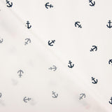 Popeline de algodão estampado com âncoras marinhas - Ribes y Casals