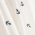 Popeline de algodão estampado com âncoras marinhas - Ribes y Casals