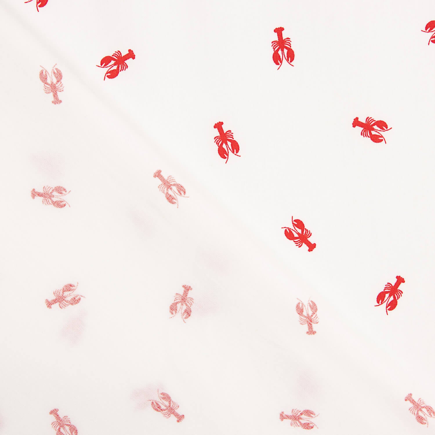Popeline de algodão estampado com lagostas vermelhas - Ribes y Casals