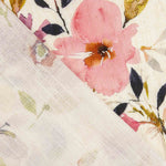 Linho com viscose estampado floral aquarela - Ribes y Casals