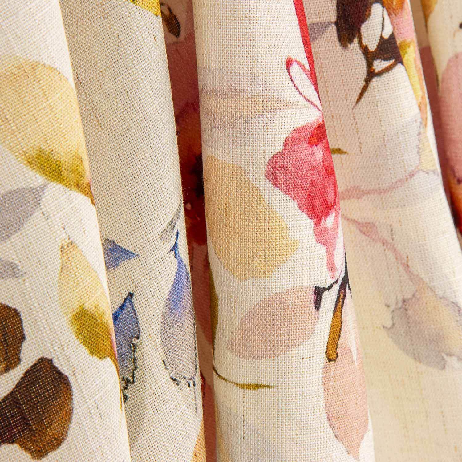 Linho com viscose estampado floral aquarela - Ribes y Casals