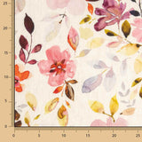 Linho com viscose estampado floral aquarela - Ribes y Casals