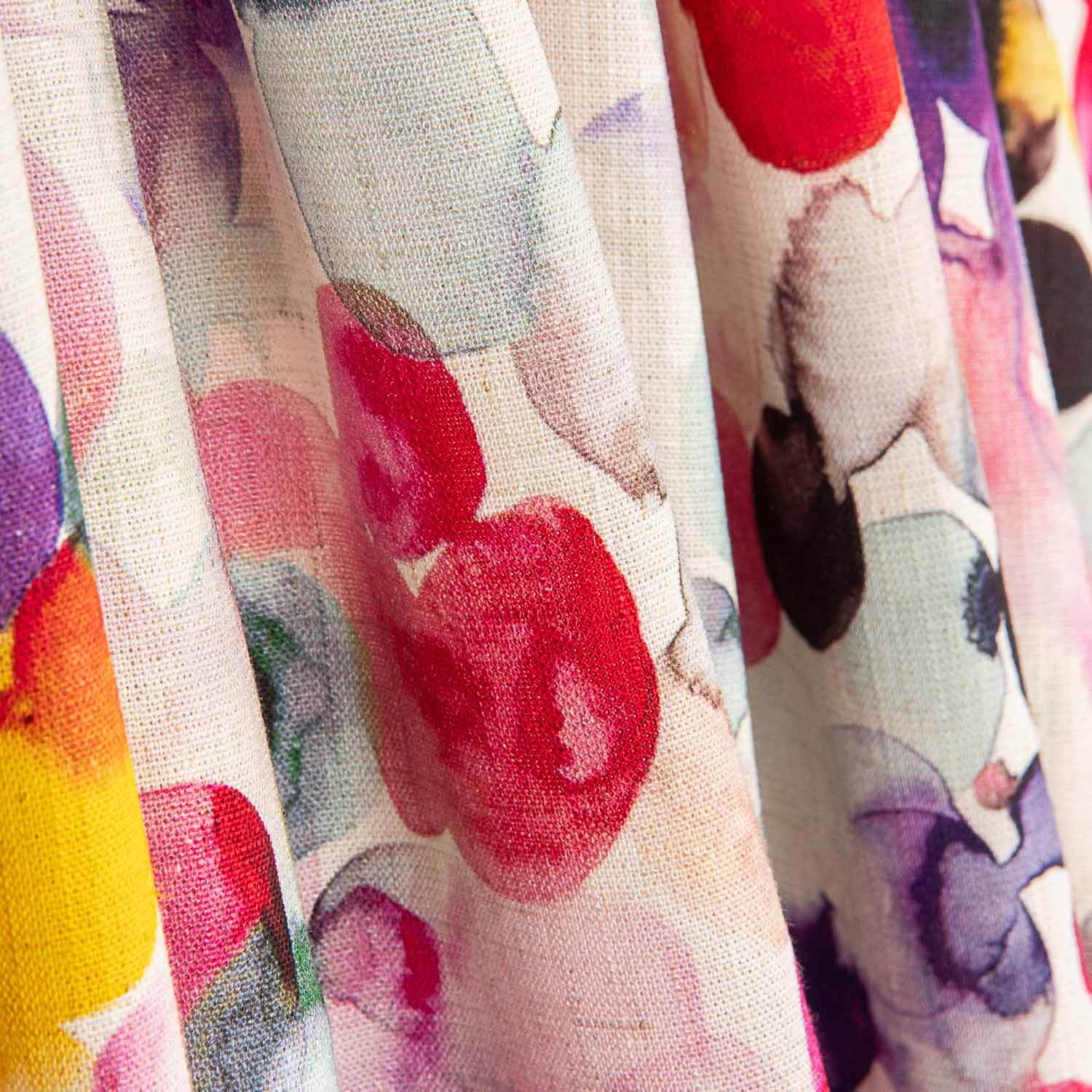 Linho com viscose estampado abstrato multicolorido - Ribes y Casals