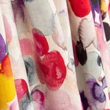 Linho com viscose estampado abstrato multicolorido - Ribes y Casals