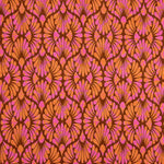 Malha Viscose Retro Bloom Rosa e Laranja - Ribes y Casals