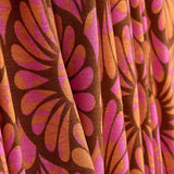 Malha Viscose Retro Bloom Rosa e Laranja - Ribes y Casals
