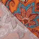 Ponto Viscose Paisley Bohemio Laranja - Ribes y Casals