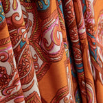Ponto Viscose Paisley Bohemio Laranja - Ribes y Casals