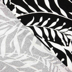 Ponto Viscose Folhas Gráficas Preto e Branco - Ribes y Casals