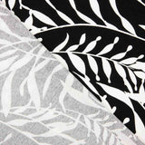 Ponto Viscose Folhas Gráficas Preto e Branco - Ribes y Casals