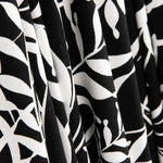 Ponto Viscose Folhas Gráficas Preto e Branco - Ribes y Casals