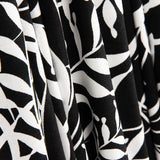 Ponto Viscose Folhas Gráficas Preto e Branco - Ribes y Casals