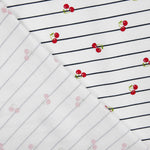Ponto Algodão Cherry Stripes Marinho - Ribes y Casals