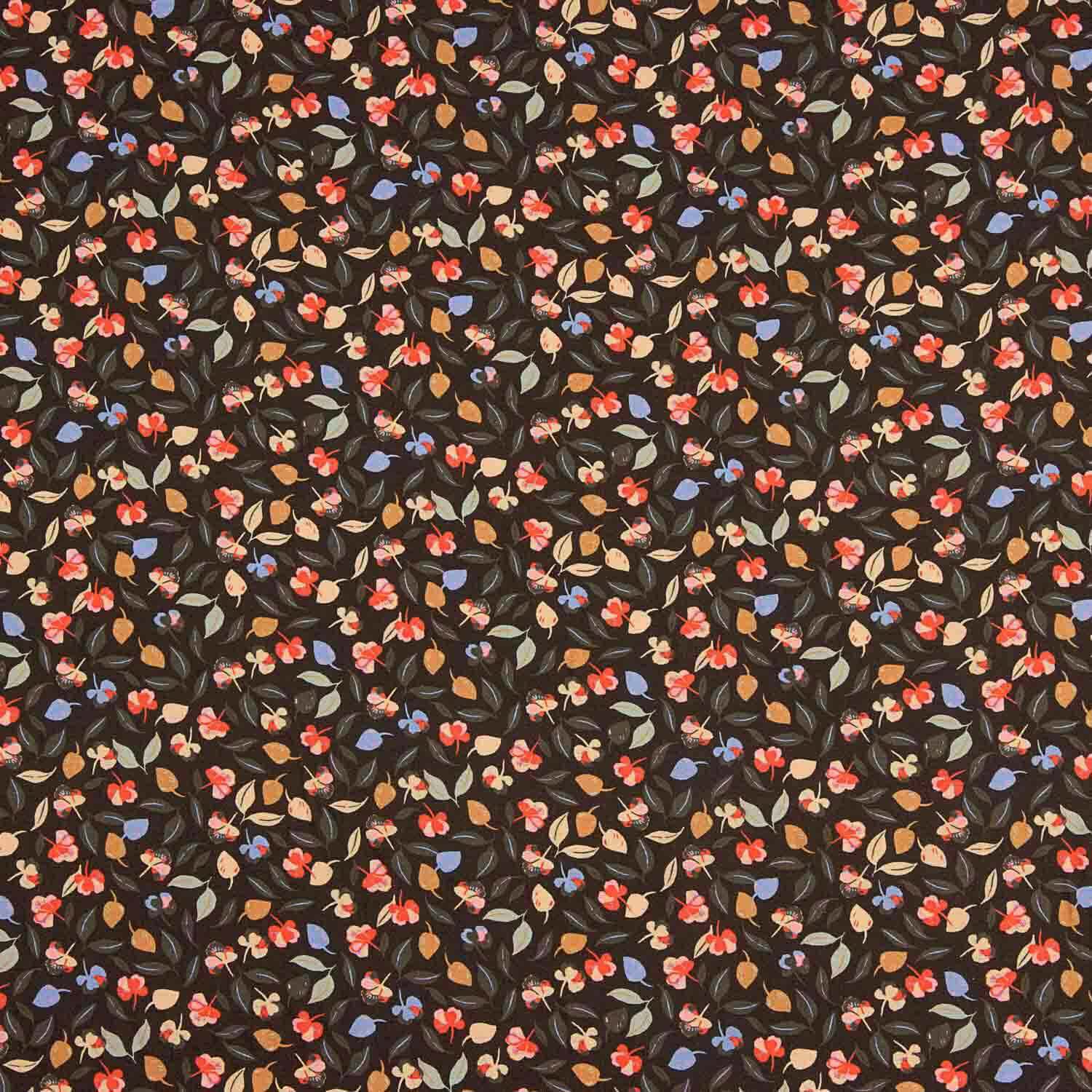 Viscose estampada Garden Noir - Ribes y Casals