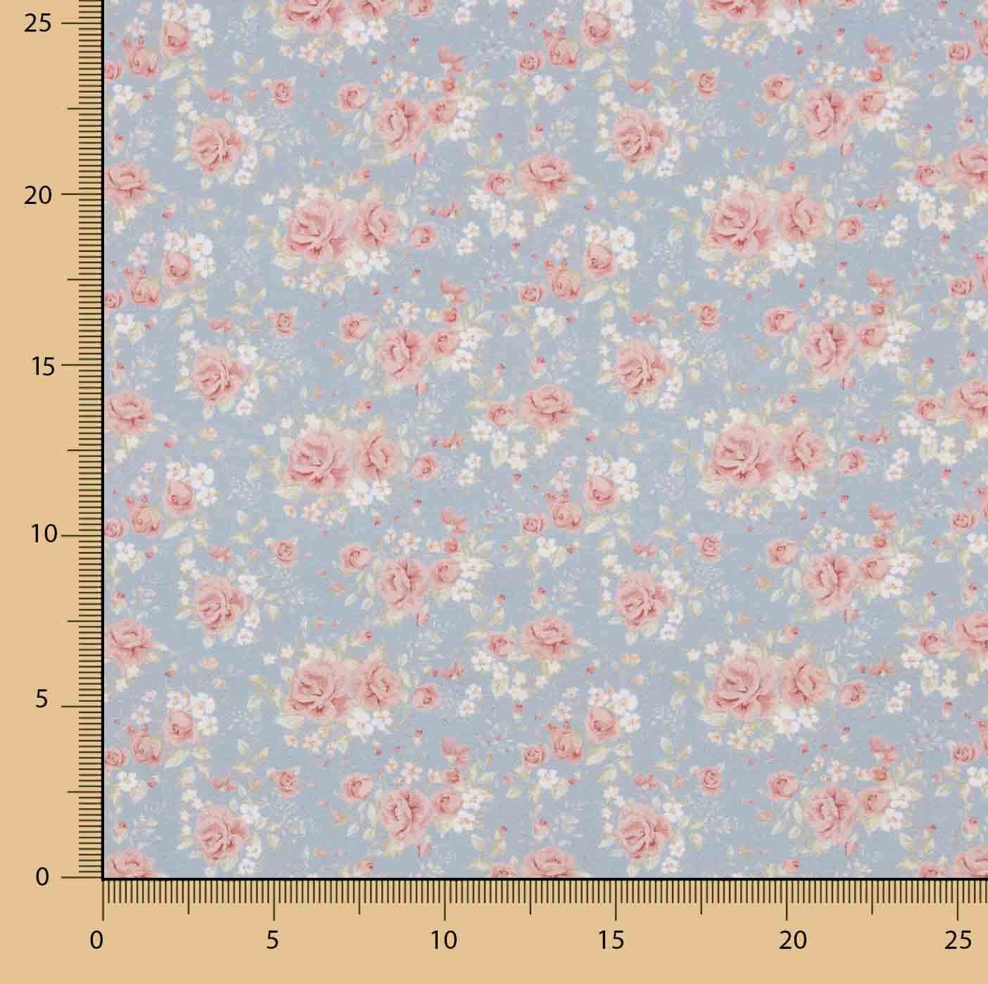 Percal estampado Nuria azul - Ribes y Casals