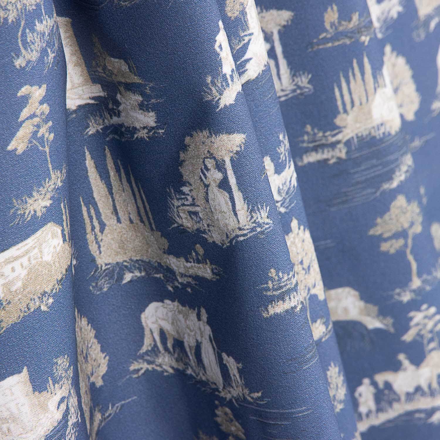 Percal estampado Silke azul - Ribes y Casals