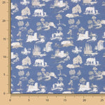 Percal estampado Silke azul - Ribes y Casals
