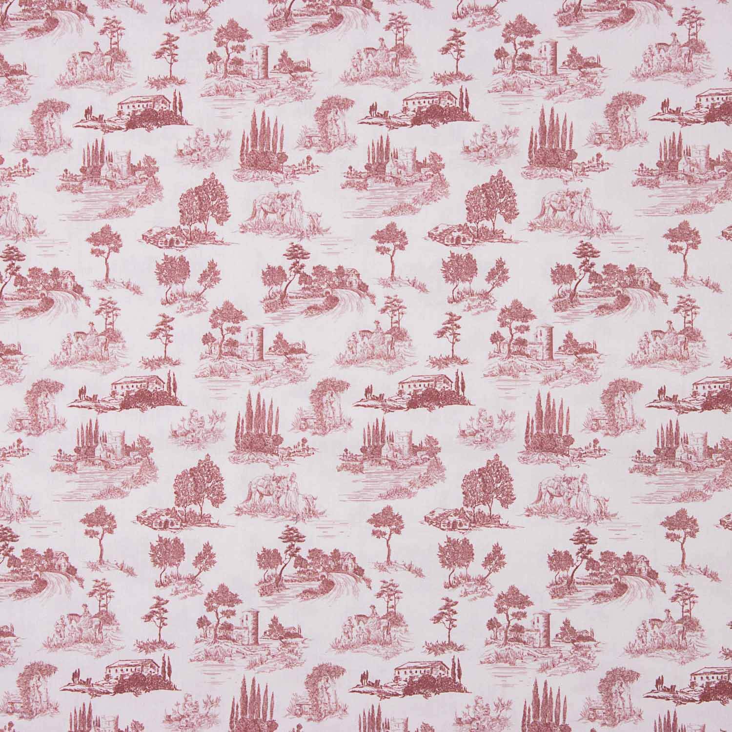 Percal estampado Silke vermelho - Ribes y Casals