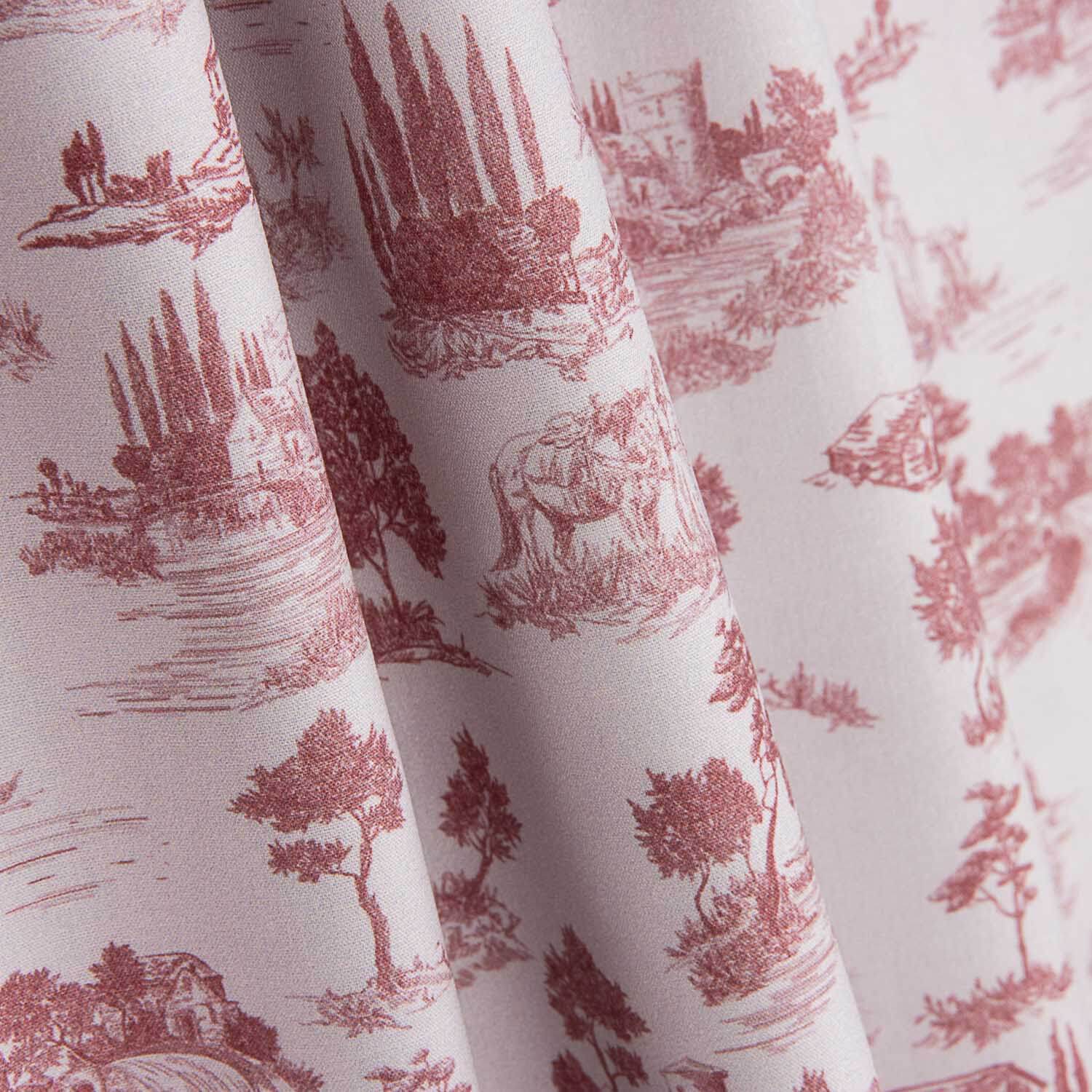 Percal estampado Silke vermelho - Ribes y Casals