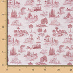 Percal estampado Silke vermelho - Ribes y Casals