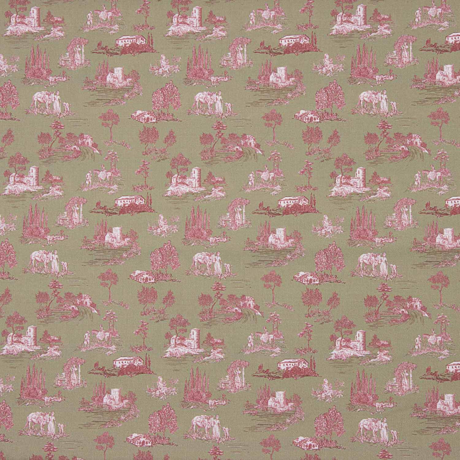 Percal estampado Silke Verde - Ribes y Casals