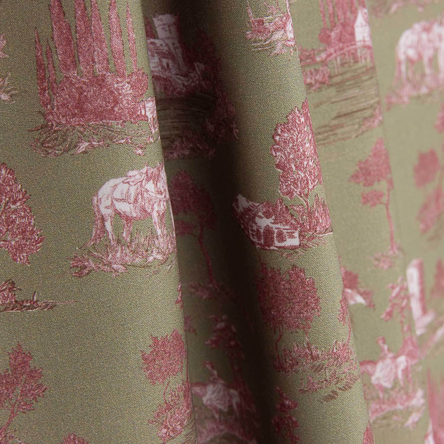 Percal estampado Silke Verde - Ribes y Casals